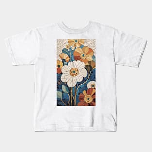 Gustav Klimt's Blooming Symphony: Inspired Floral Pattern Kids T-Shirt